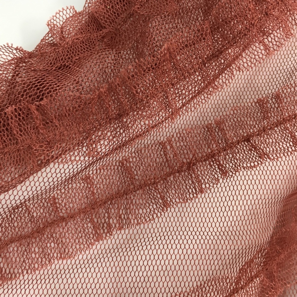 Intuition Mesh Ruffled Button Front Size 8 Top - Picture 4 of 6